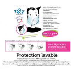 Masques de protection lavable et transparent
